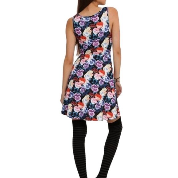 Disney Hot Topic Alice in Wonderland Floral Pansies skater dress - Picture 2 of 7